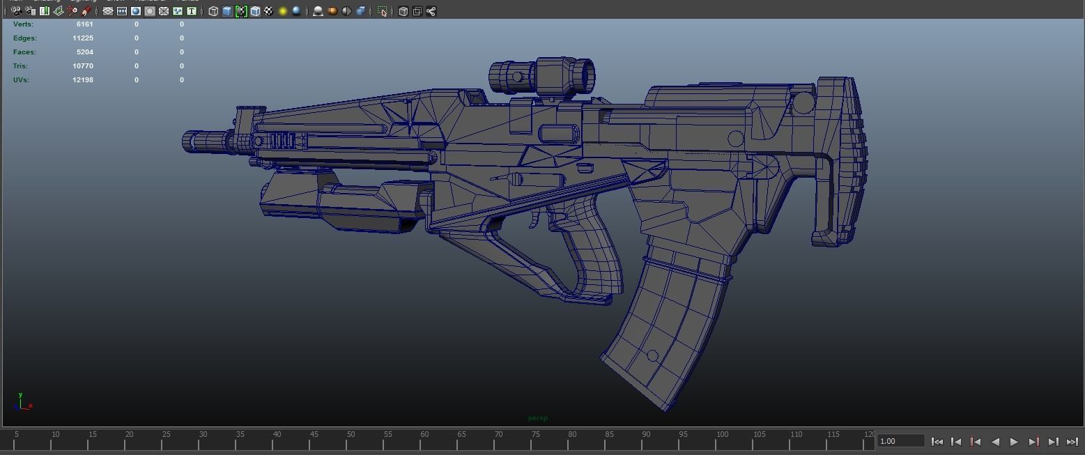 Machine Gun 3D model_7