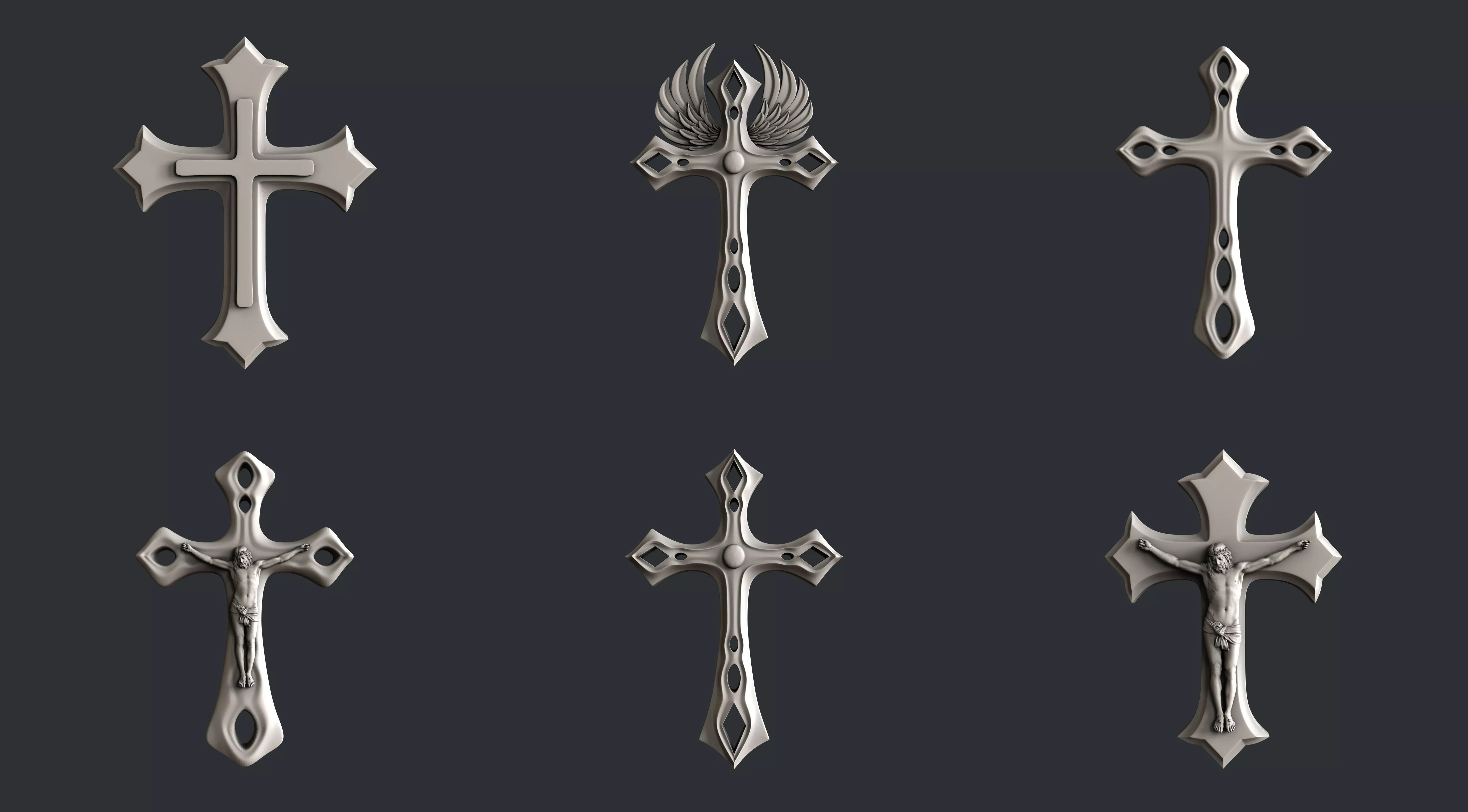 3d STL models for CNC set cross 3D model_0