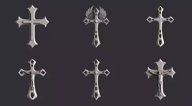 3d STL models for CNC set cross