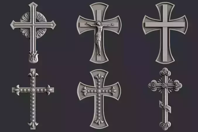 3d STL models for CNC set cross