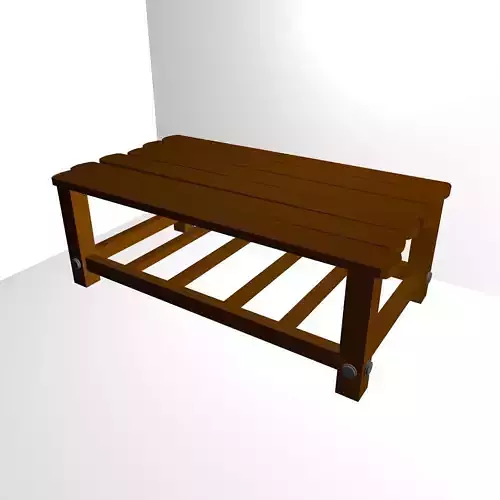 Low Poly Wooden Table