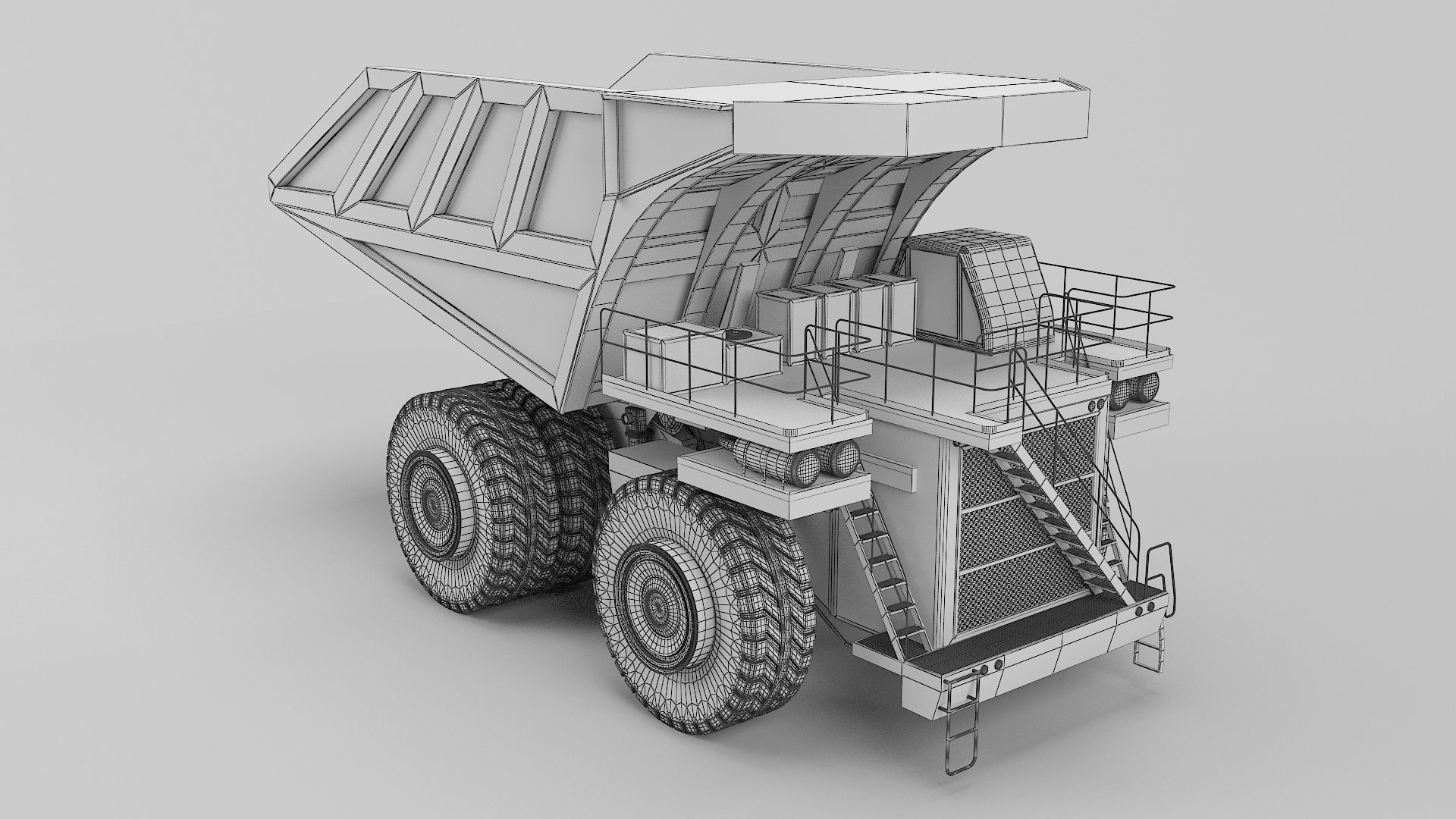 Dumping Truck 3D model_16