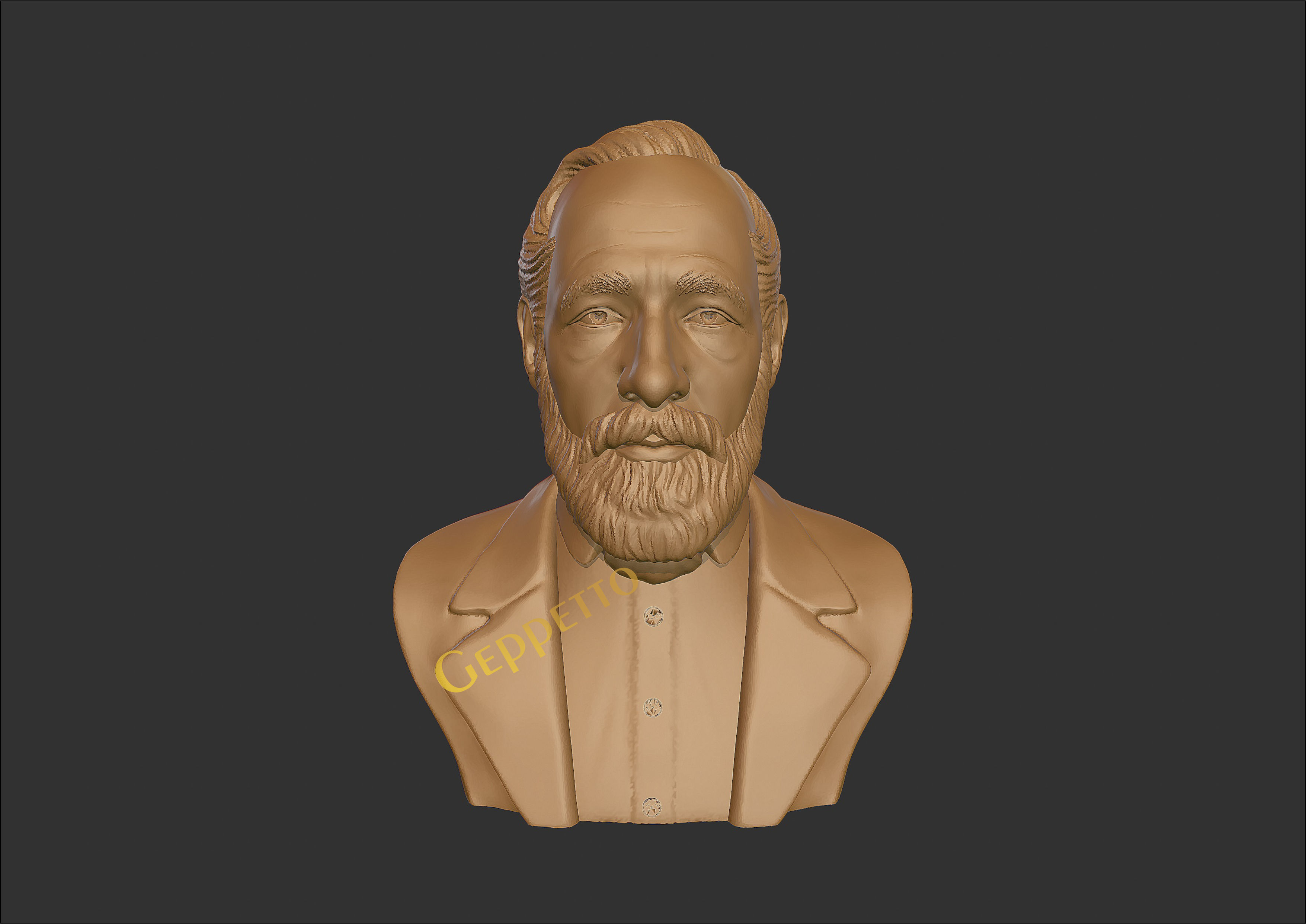 Carl Zeiss Bust 3D printable 3D print model_6