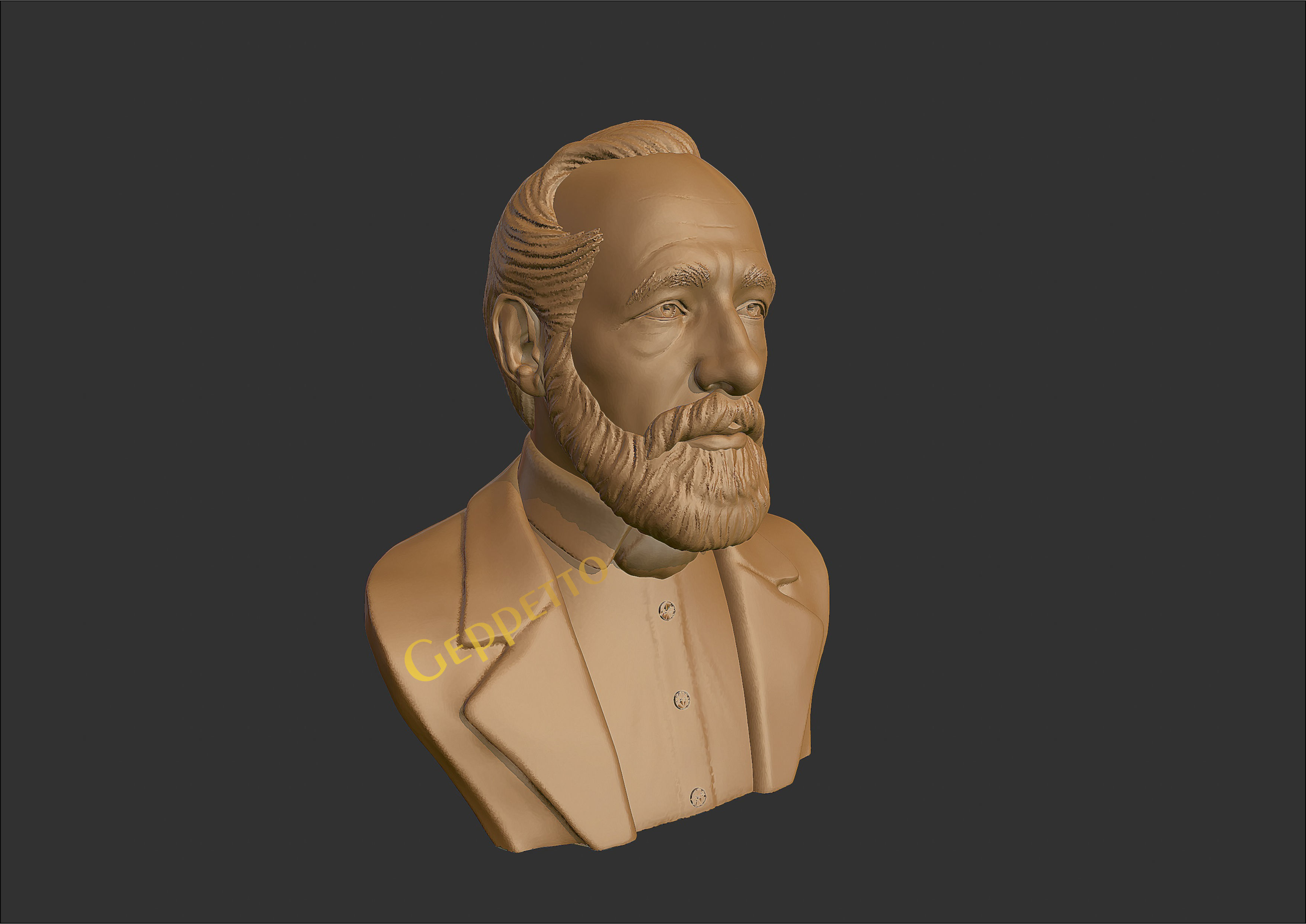 Carl Zeiss Bust 3D printable 3D print model_7
