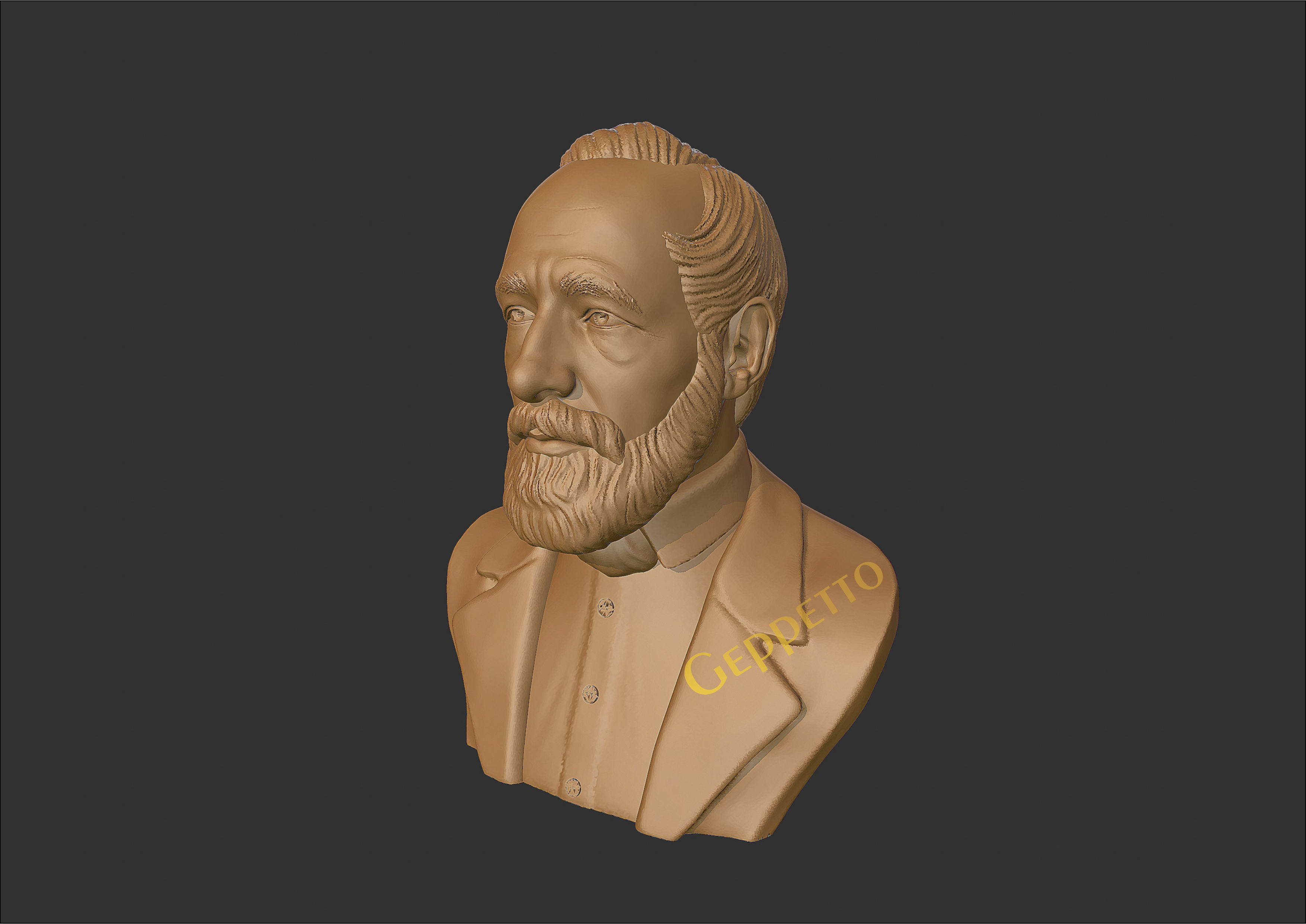 Carl Zeiss Bust 3D printable 3D print model_8