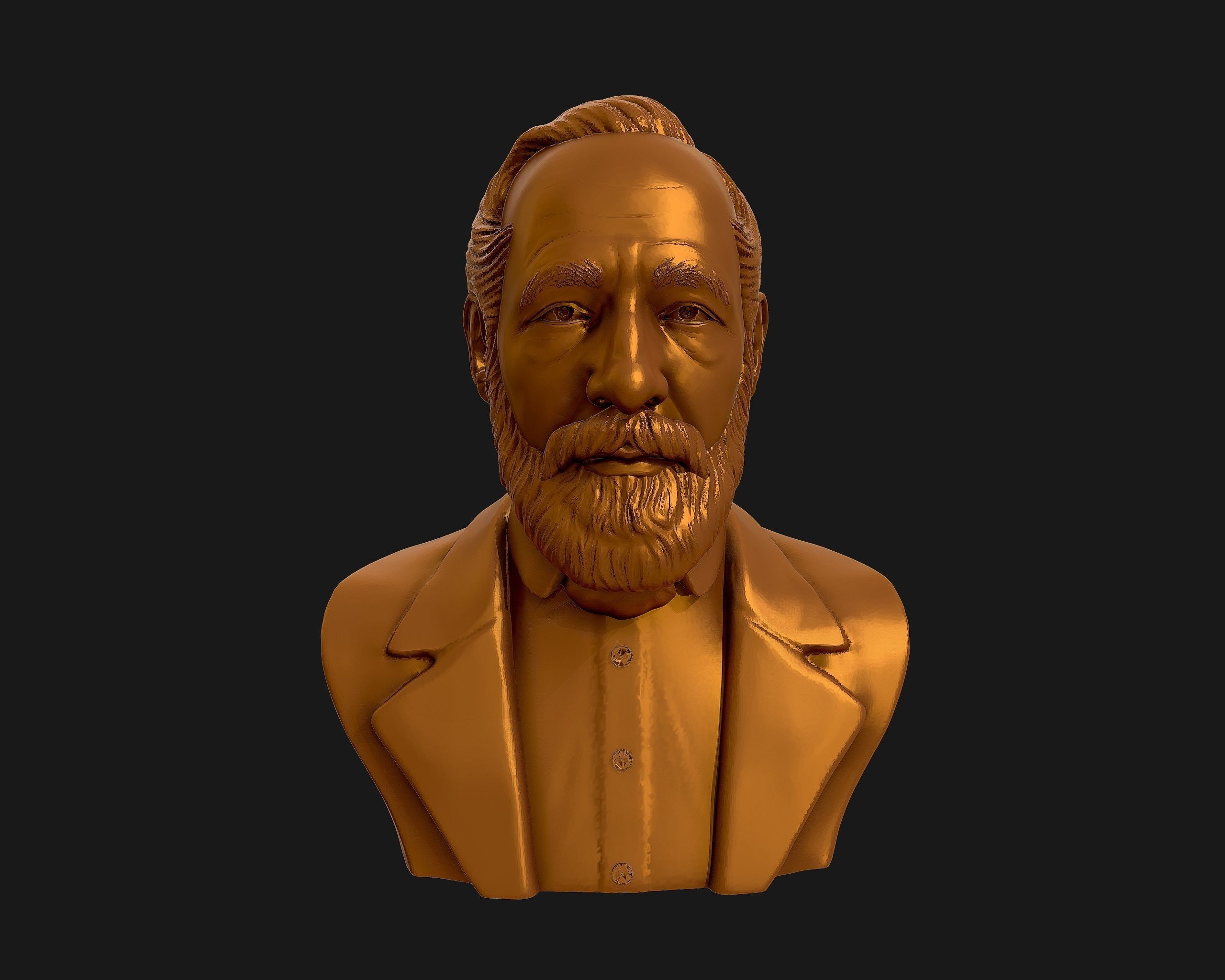Carl Zeiss Bust 3D printable 3D print model_25