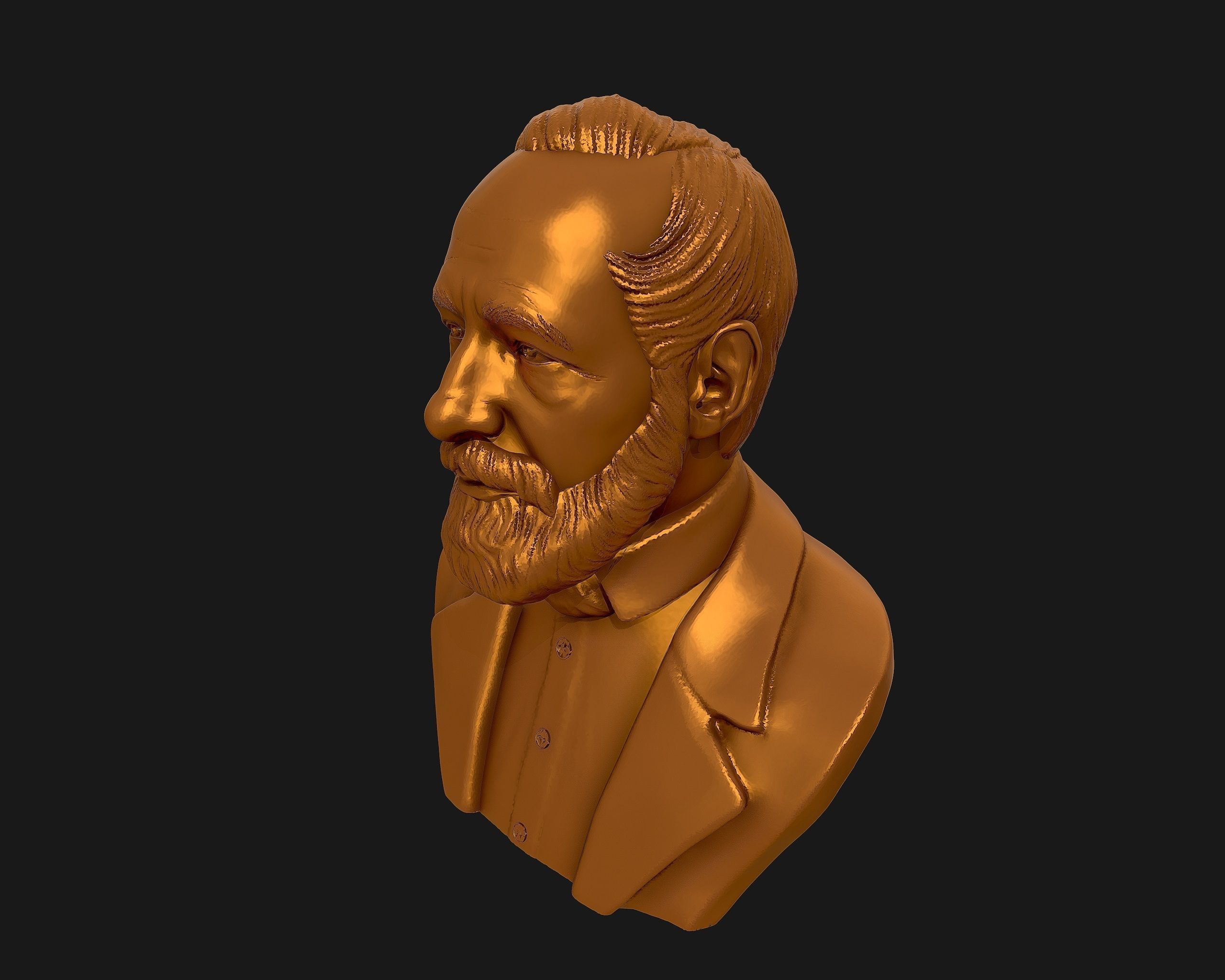 Carl Zeiss Bust 3D printable 3D print model_30