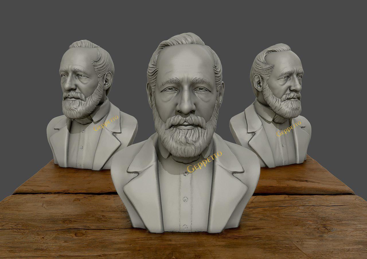 Carl Zeiss Bust 3D printable 3D print model_1