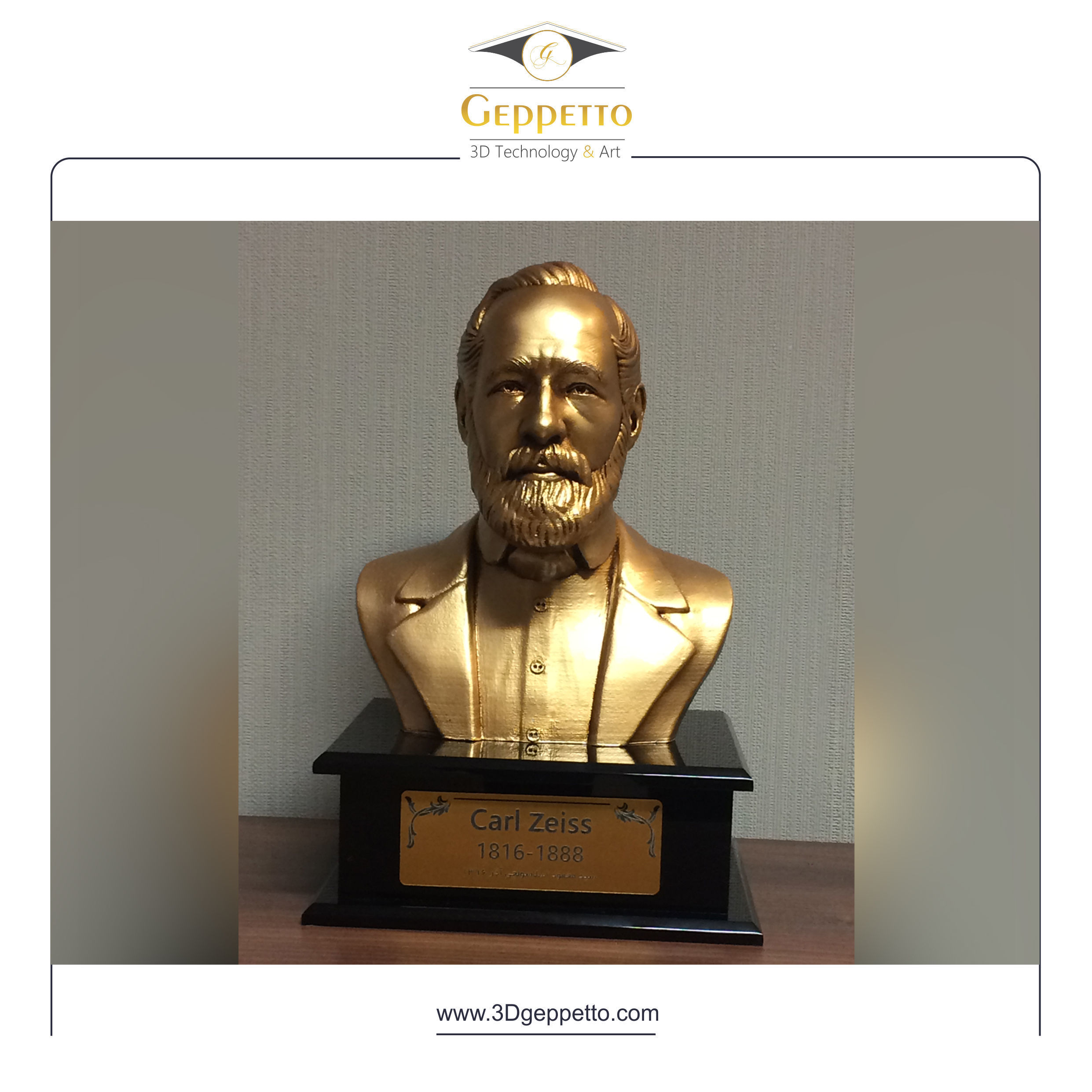 Carl Zeiss Bust 3D printable 3D print model_5