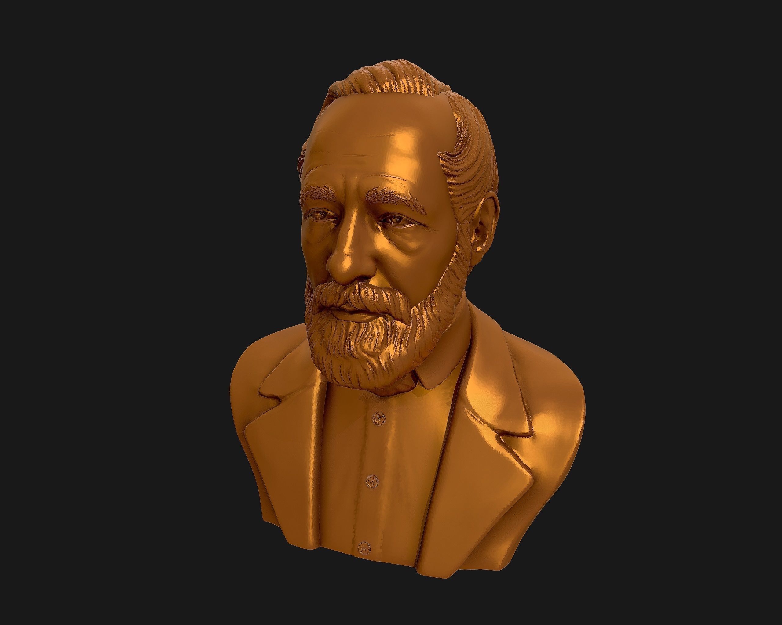 Carl Zeiss Bust 3D printable 3D print model_24