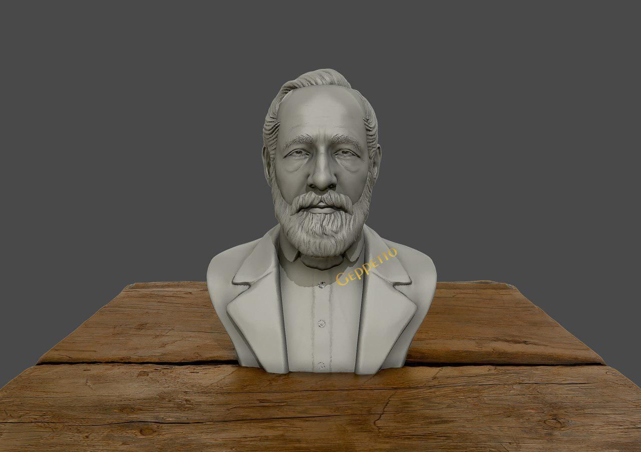 Carl Zeiss Bust 3D printable 3D print model_12