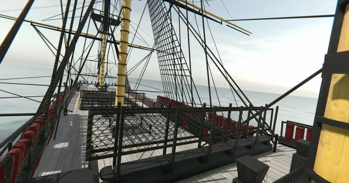HMS Victory Low-poly 3D model_18