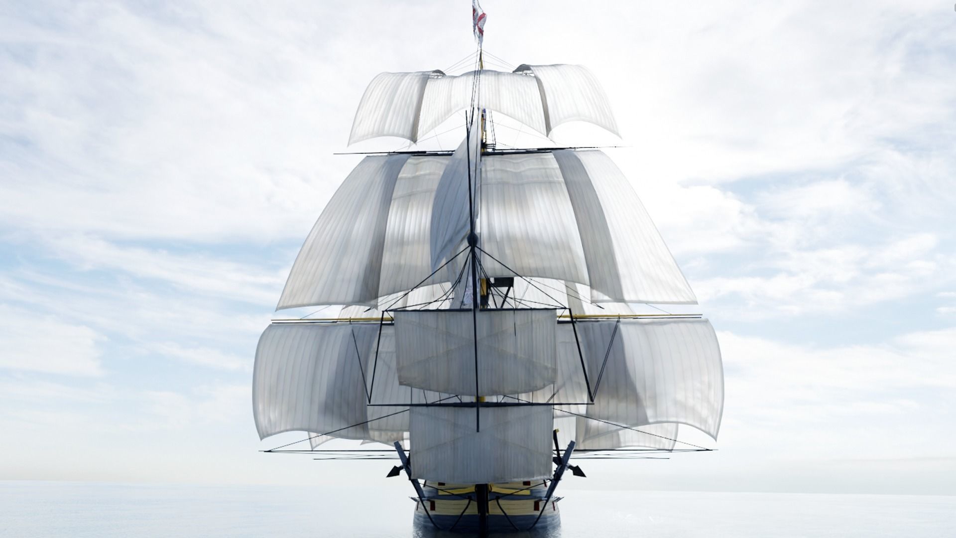 HMS Victory Low-poly 3D model_2