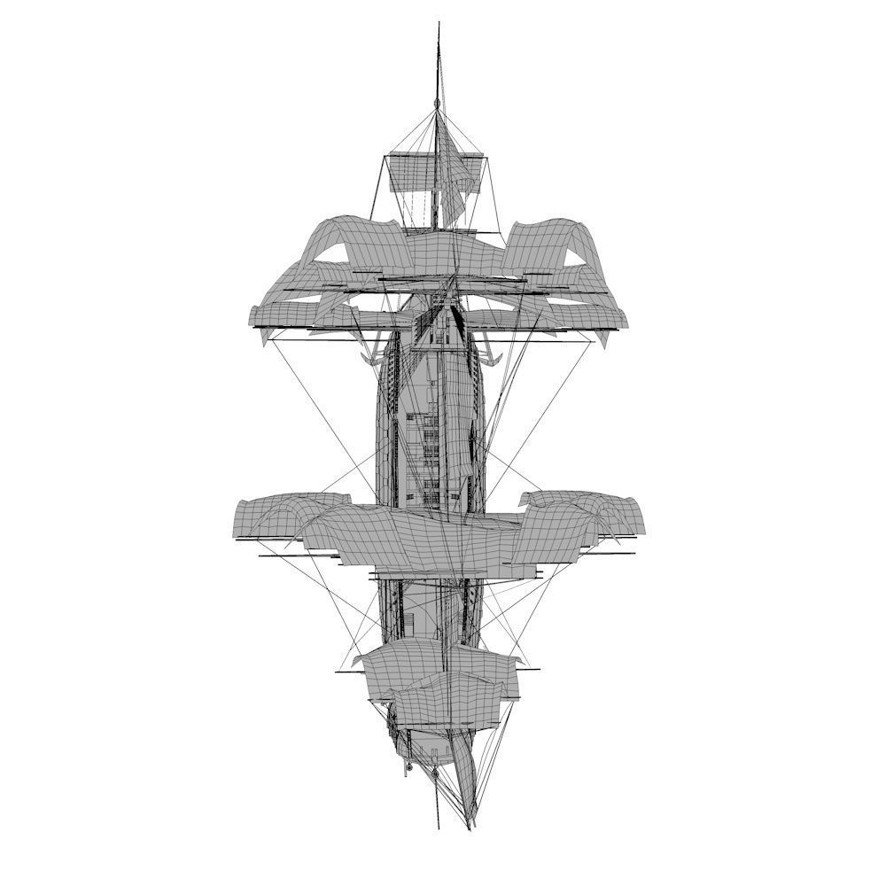 HMS Victory Low-poly 3D model_24