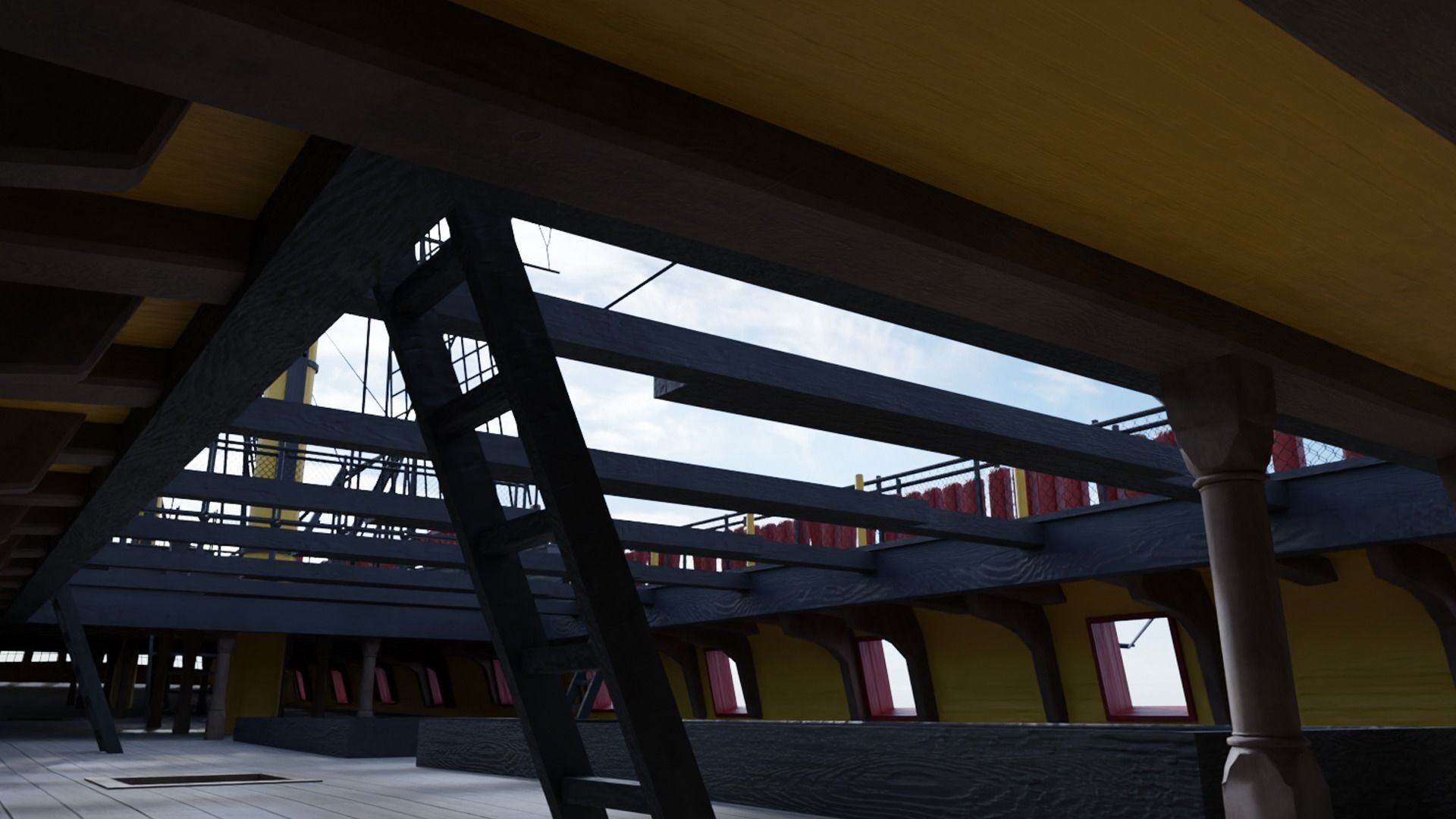 HMS Victory Low-poly 3D model_6