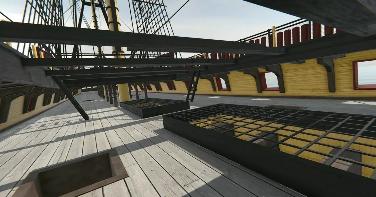 HMS Victory Low-poly 3D model_17
