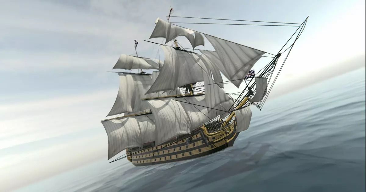 HMS Victory Low-poly 3D model_13