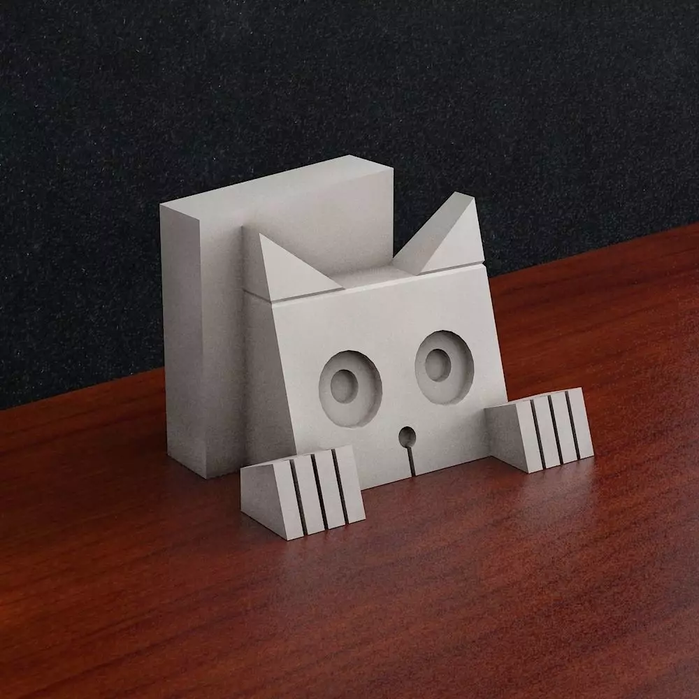 Mobile phone Stand cat 3D print model