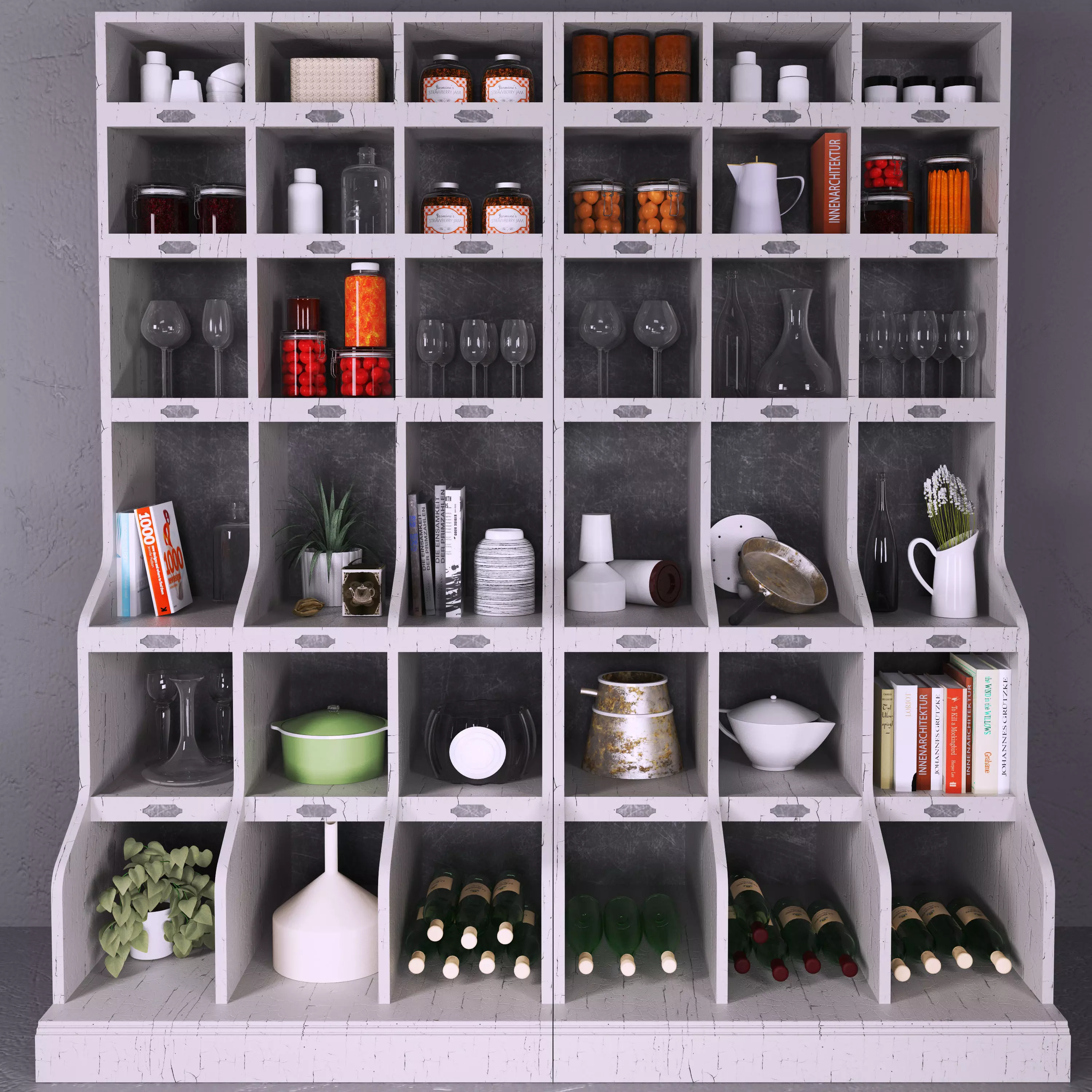 Set-166 kitchen shelf 3D model