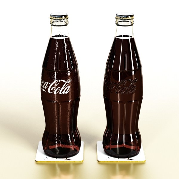 Coke - Coca Cola Glass Bottle 3D model_5