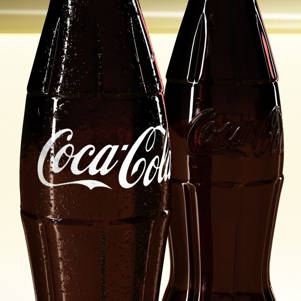 Coke - Coca Cola Glass Bottle 3D model_6