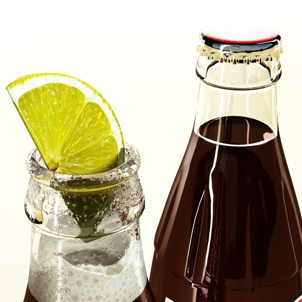 Coke - Coca Cola Glass Bottle 3D model_3