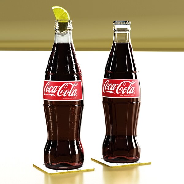 Coke - Coca Cola Glass Bottle 3D model_2