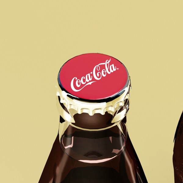 Coke - Coca Cola Glass Bottle 3D model_4