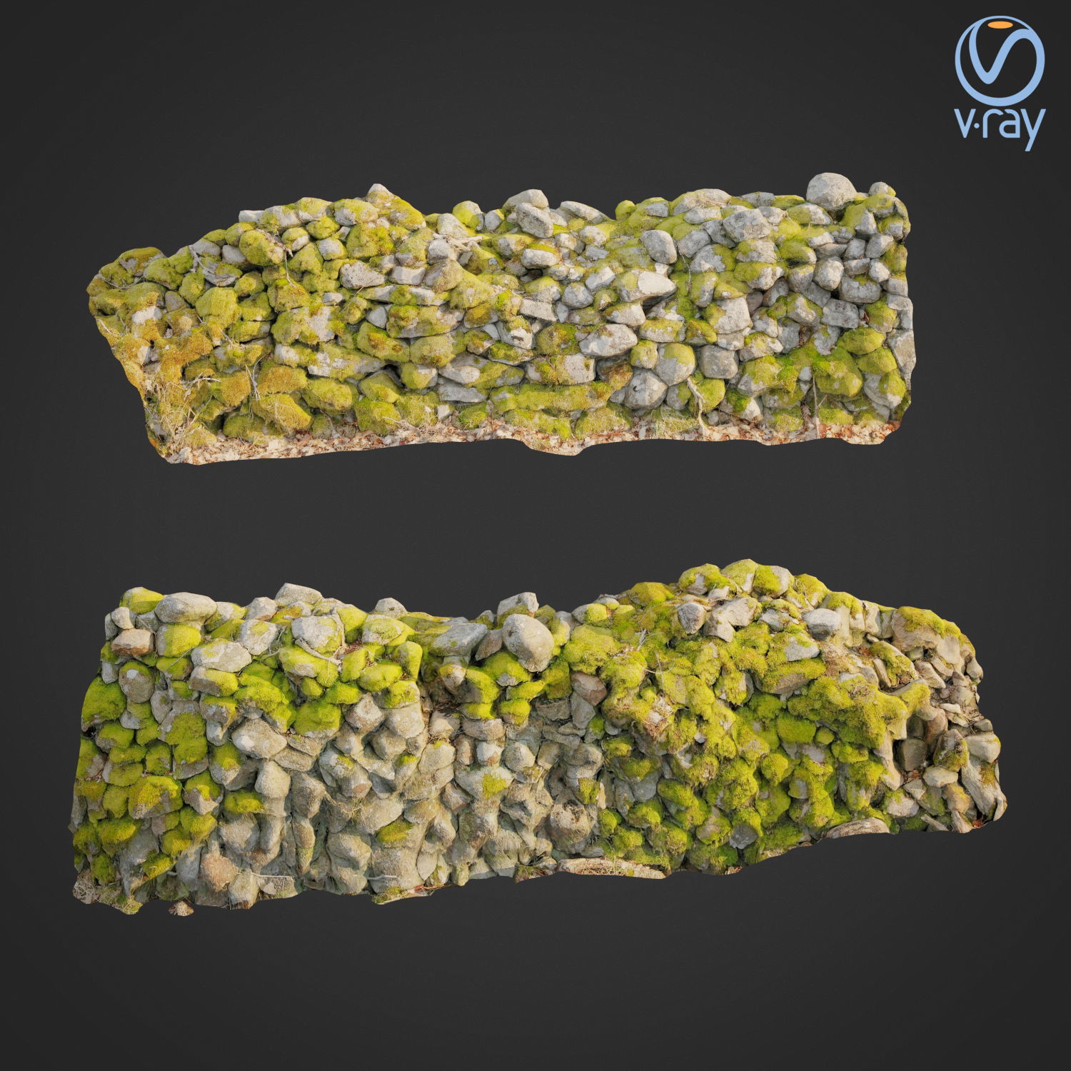 Stone wall 3d scanned C 3D model_1