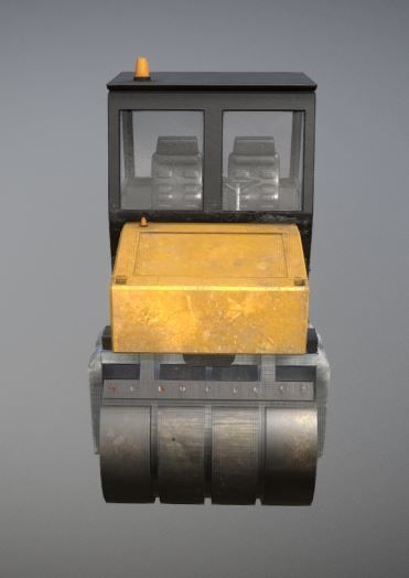 Asphalt Rolling machine 3D model_2