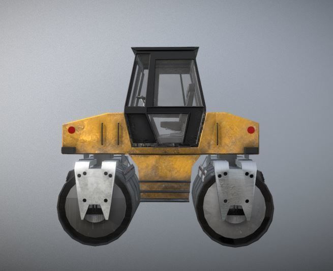 Asphalt Rolling machine 3D model_3
