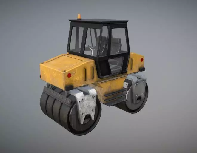 Asphalt Rolling machine 3D model_0