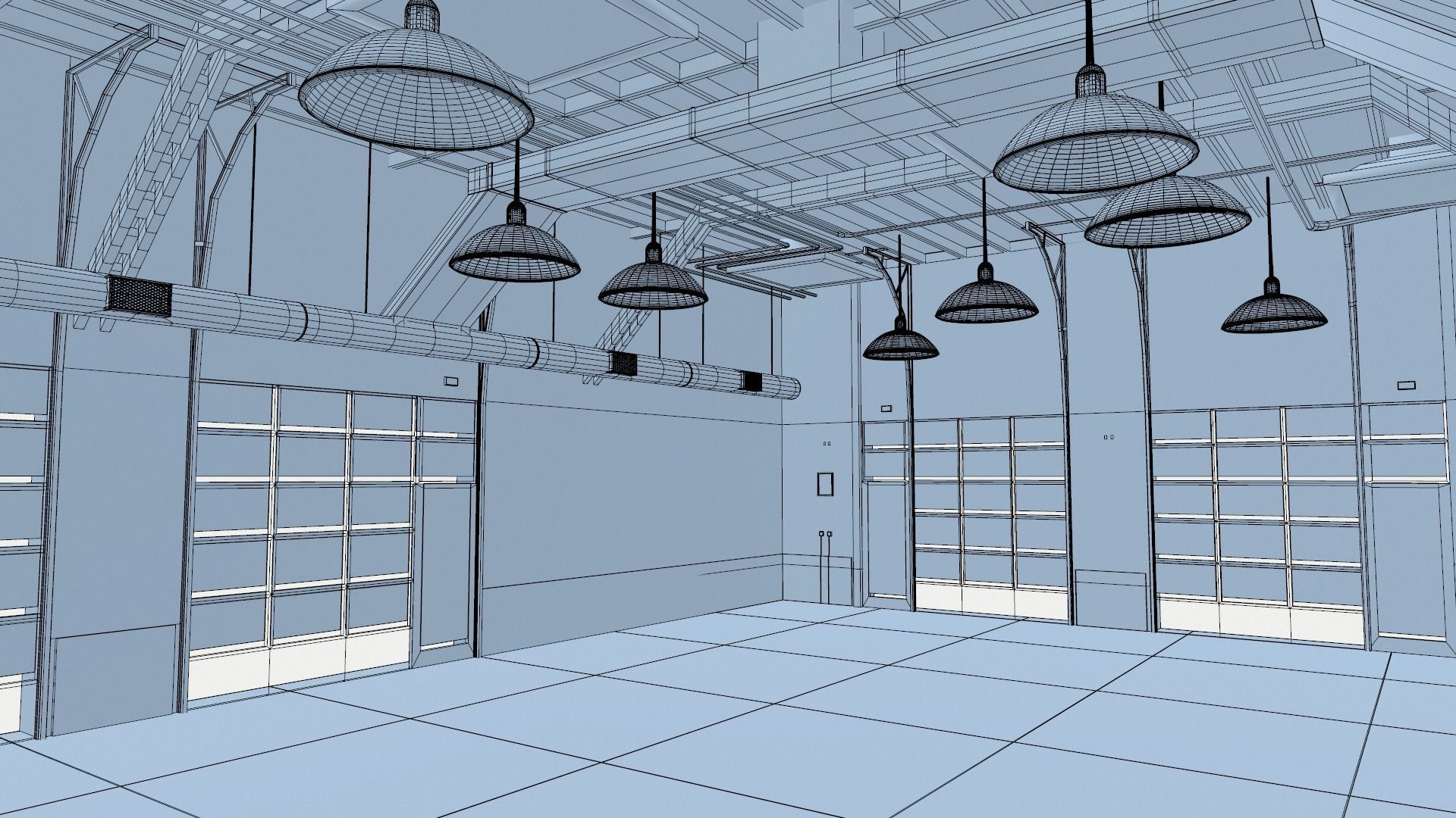 Car Garage to Loft Style 3D model_15