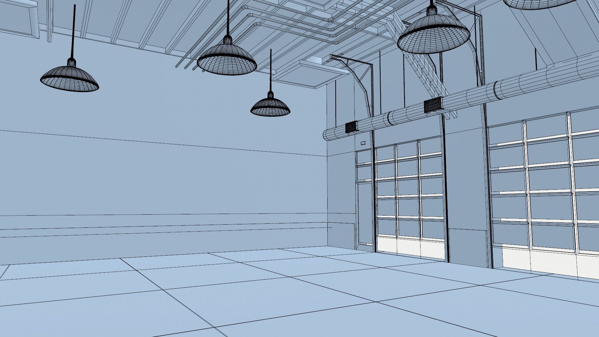 Car Garage to Loft Style 3D model_10