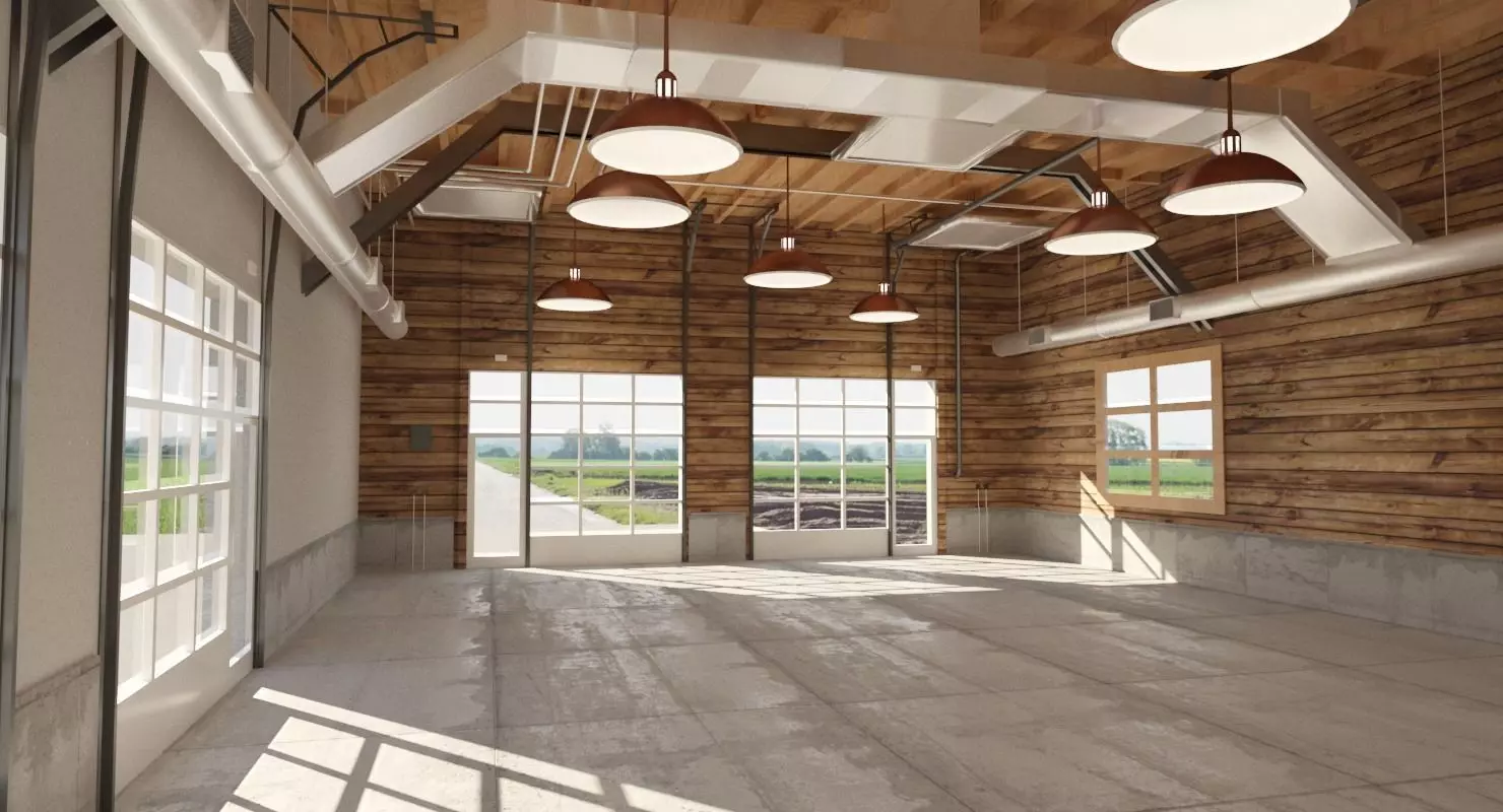 Car Garage to Loft Style 3D model_0