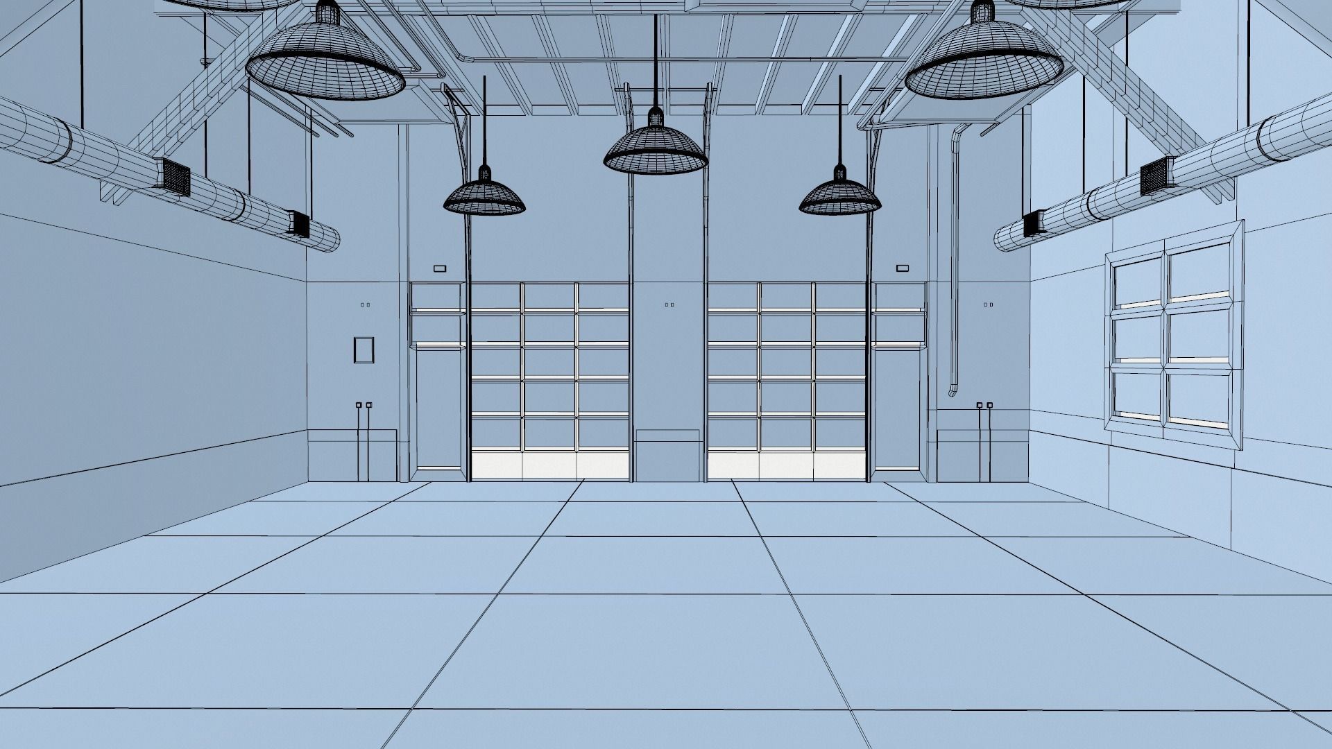 Car Garage to Loft Style 3D model_9