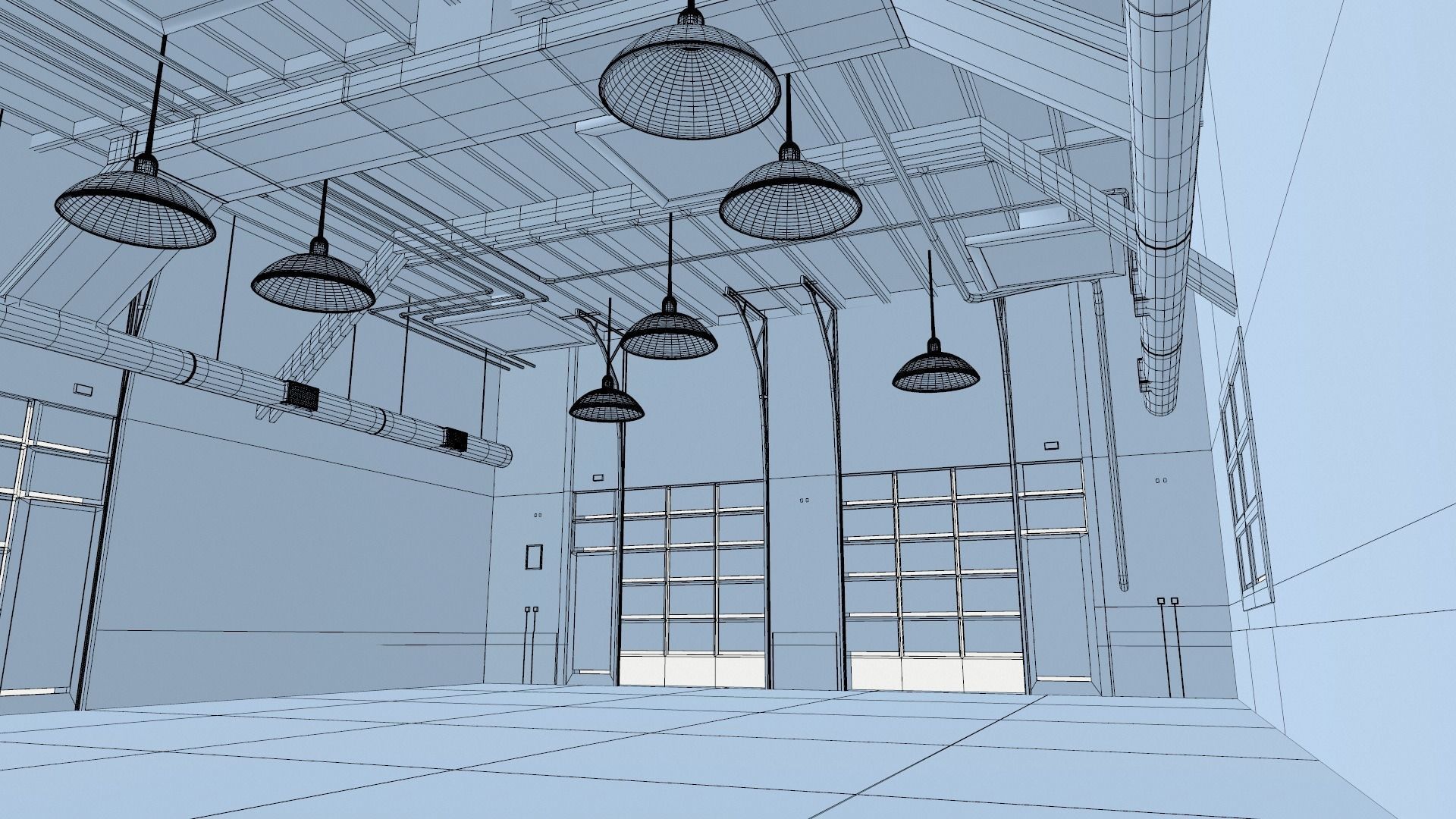 Car Garage to Loft Style 3D model_14