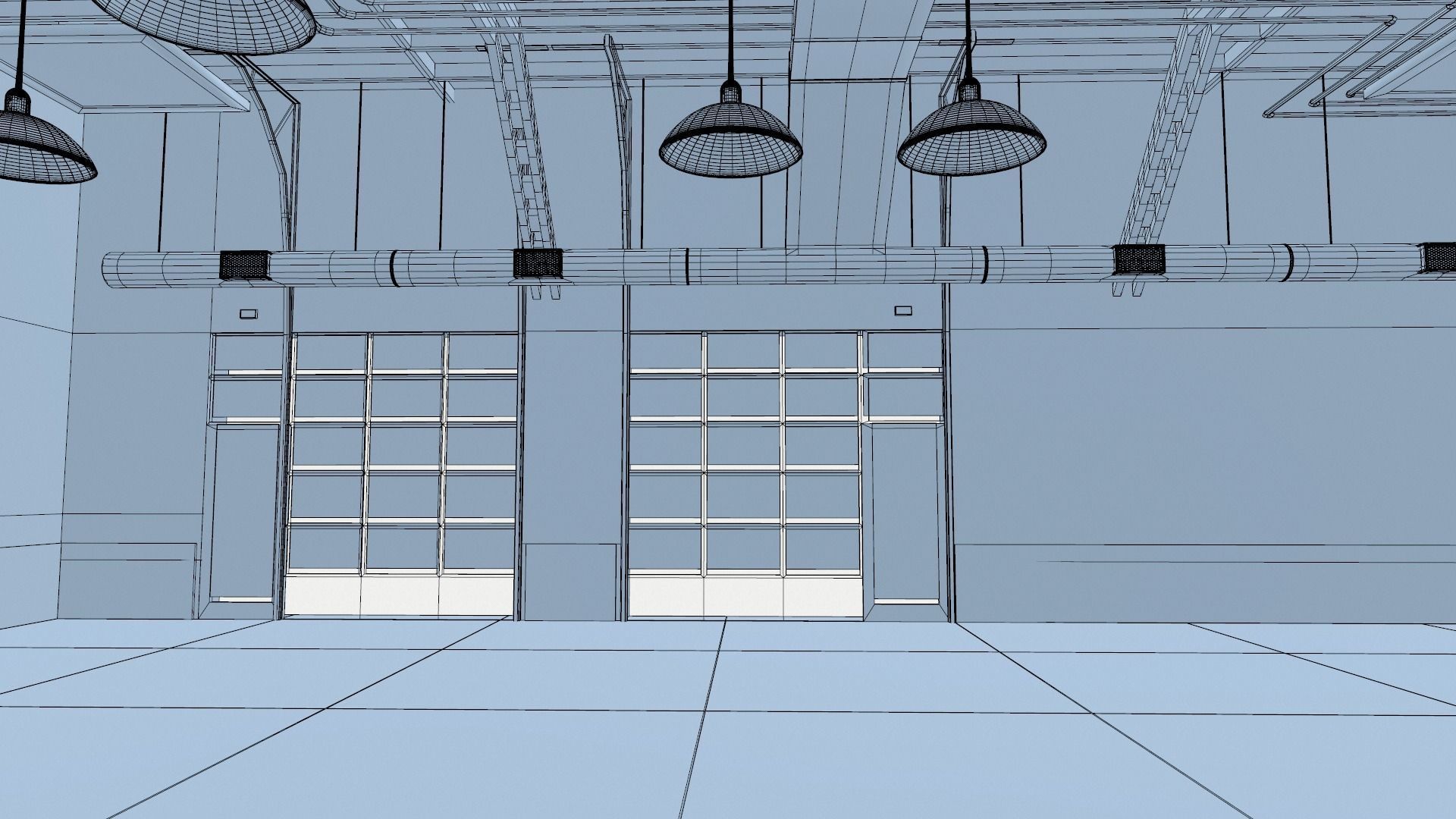 Car Garage to Loft Style 3D model_7