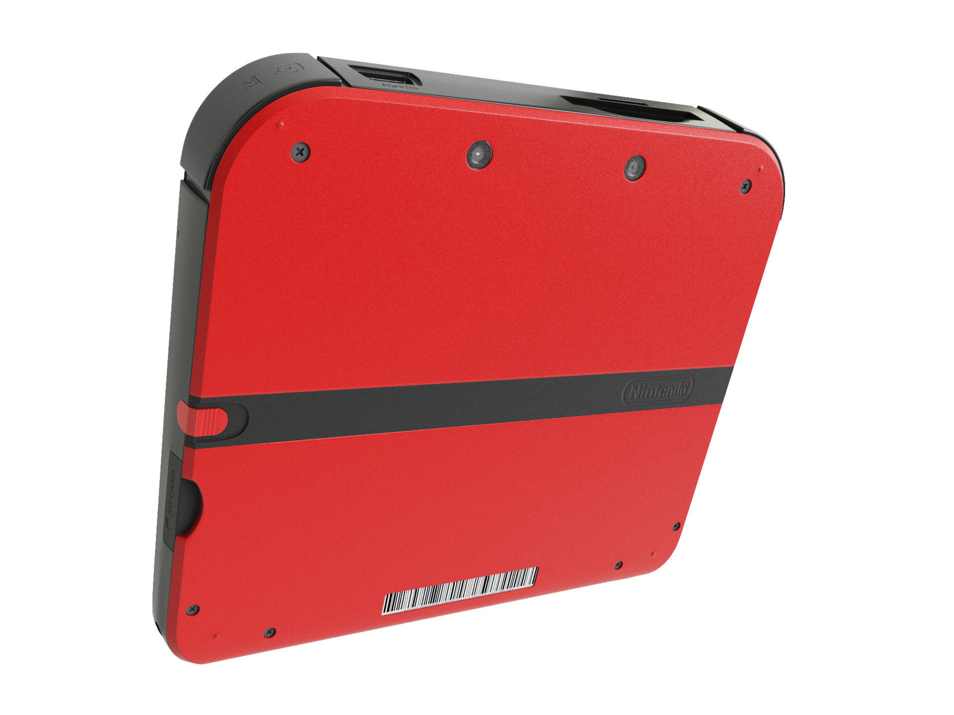 Nintendo 2DS - Blue -White - Red 3D model Low-poly 3D model_3