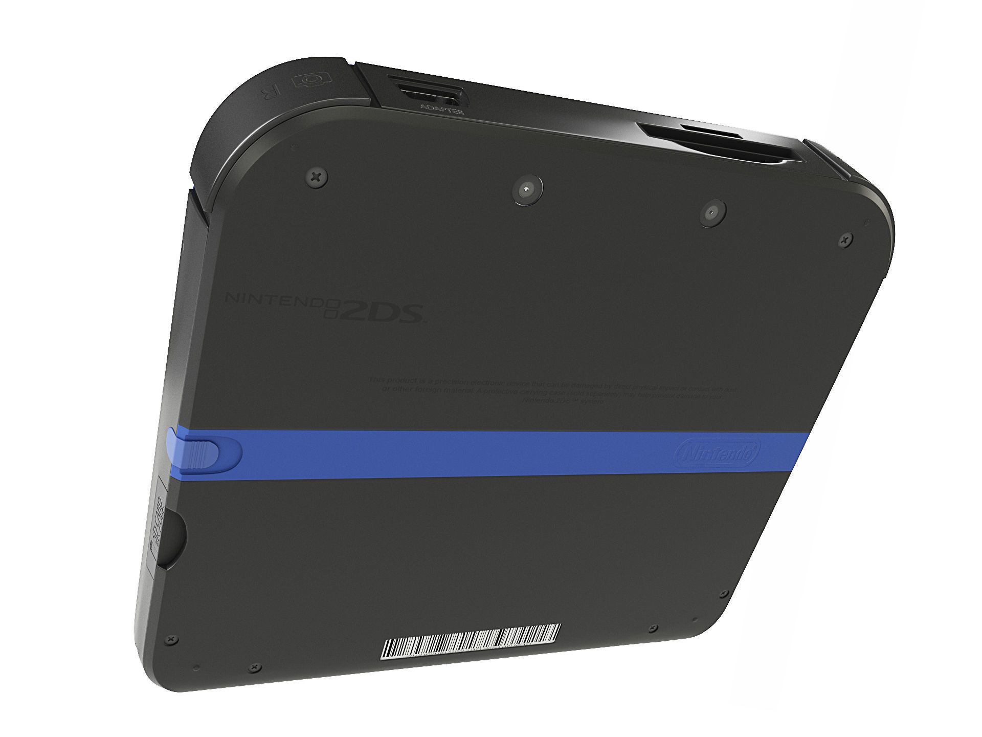 Nintendo 2DS - Blue -White - Red 3D model Low-poly 3D model_6