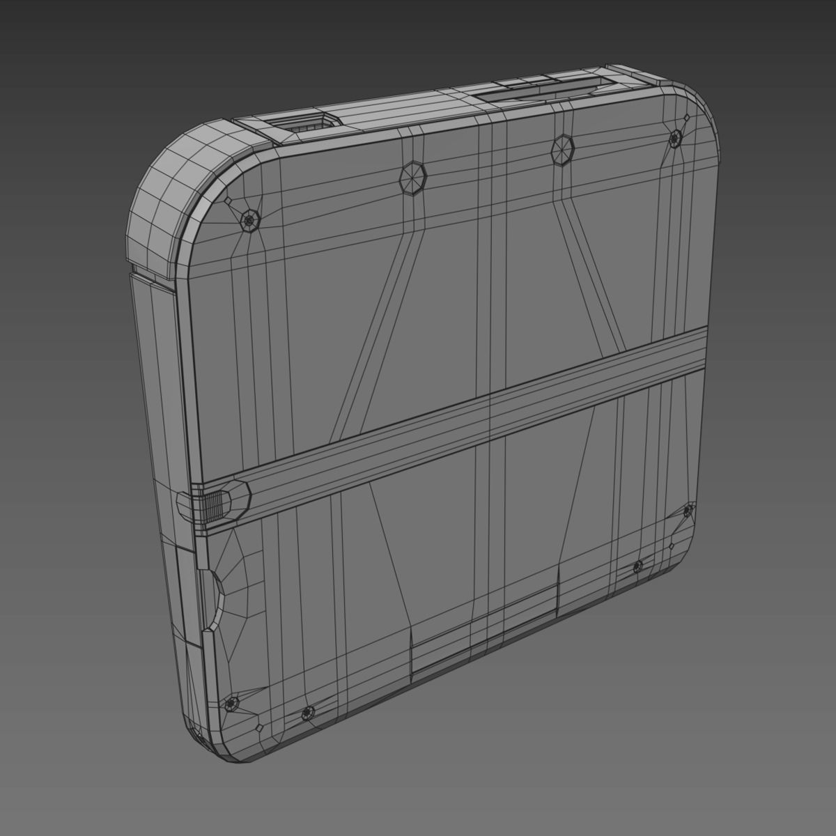 Nintendo 2DS - Blue -White - Red 3D model Low-poly 3D model_16