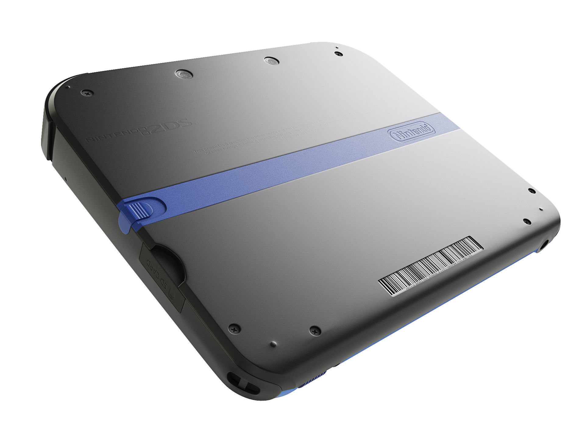 Nintendo 2DS - Blue -White - Red 3D model Low-poly 3D model_13