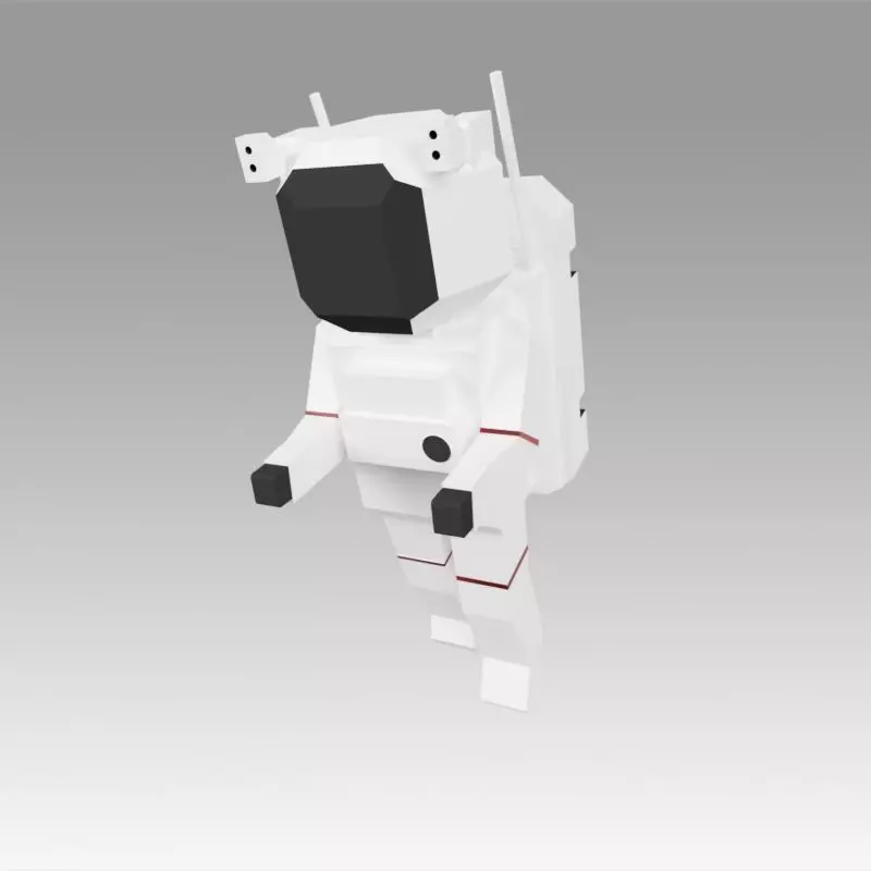 Astronaut Low-poly 3D model