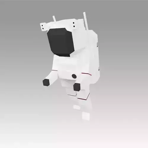Astronaut Low-poly 3D model