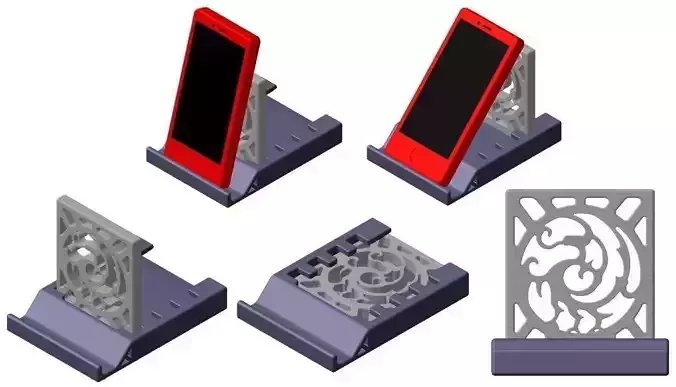 Phone Stand with Oriental Mark 3D print model