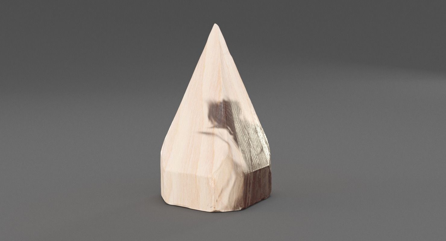 Petrified Wood Pyramid 3D model_3