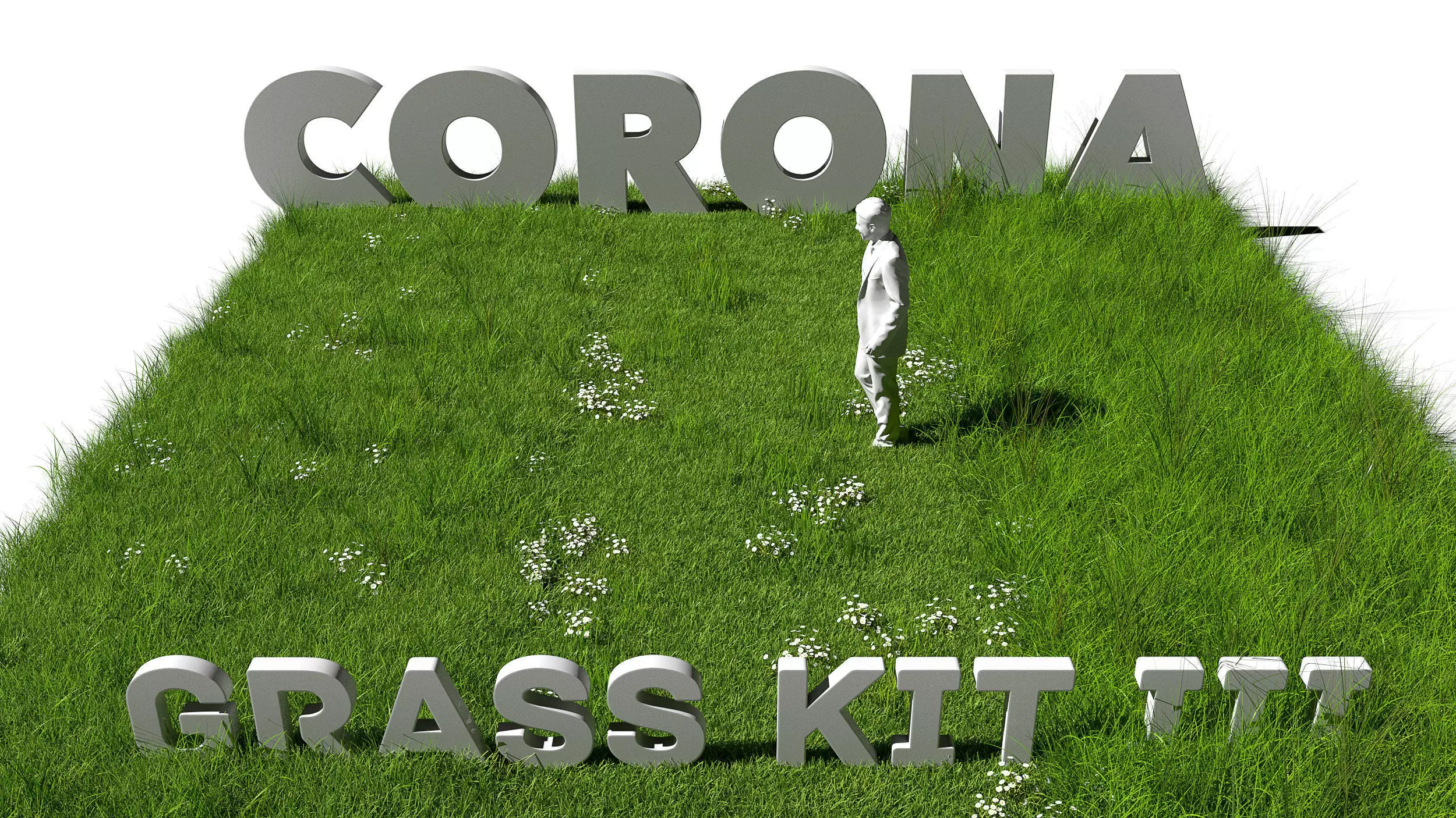 Grass Kit III for C4D and Corona render 3D model_0