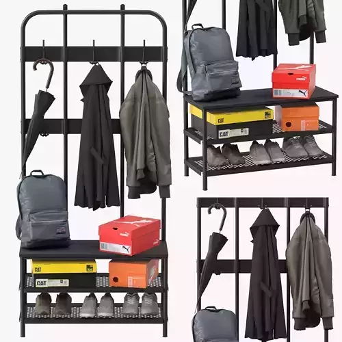 Pinnig Coat Rack 3D model