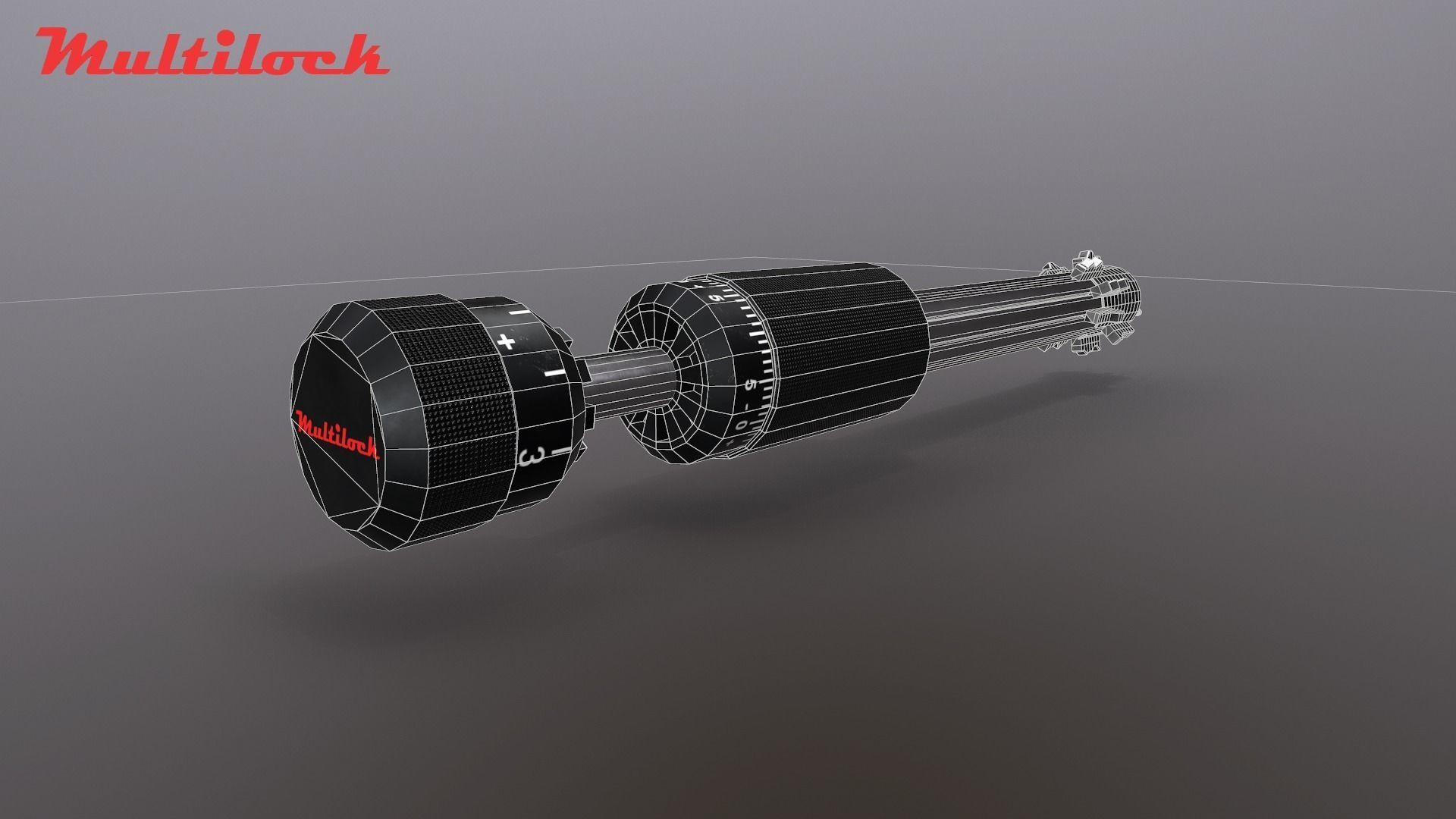 Multilock Key with Keyframeanimation Low-poly 3D model_6