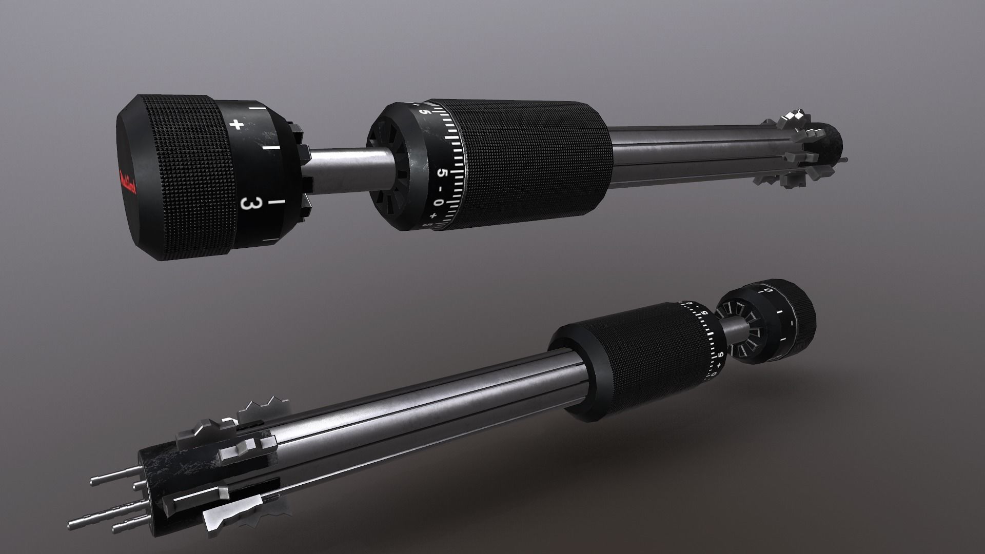 Multilock Key with Keyframeanimation Low-poly 3D model_3